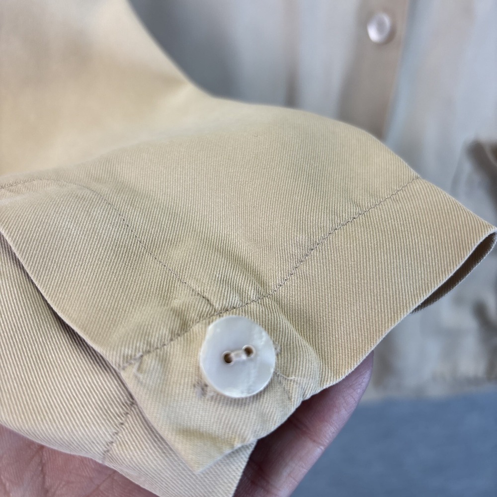 Vintage Liz & Me Silk Shirt Smock 1X P Big Pockets Beige Lagenlook Button Top - Picture 3 of 16